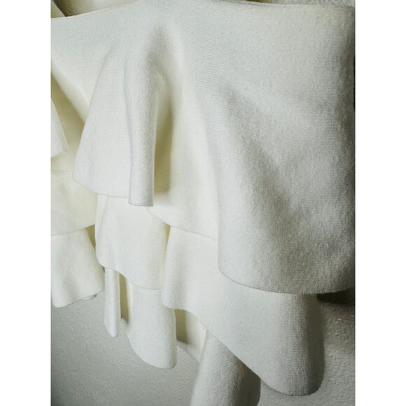 A.L.C. Rowley Ivory Tiered Ruffle Straight Neckline Tank XS - Picture 14 of 16